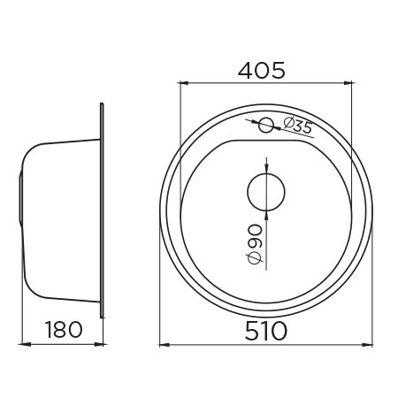 Metalac sudoper Venera 510 E / inox / usadni