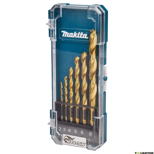 Makita set svrdla za metal 2-8 mm 6/1 HSS-TiN - D-72833