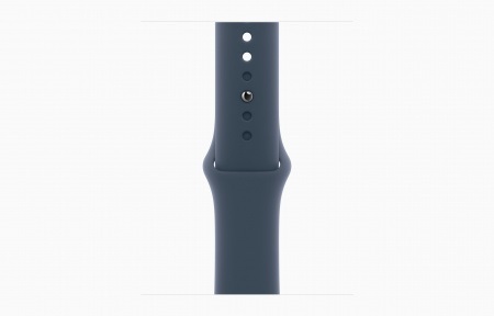 Apple Watch S9 GPS, 45mm, Silver Aluminium Case, Storm Blue Sport Band - S/M