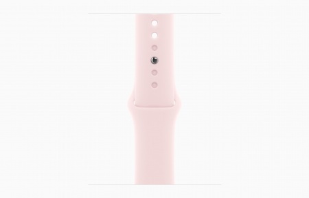 Apple Watch S9 GPS, 41mm, Pink Aluminium Case, Light Pink Sport Band - M/L