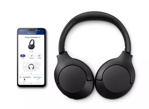 PHILIPS Bluetooth® slušalice TAH8506BK/00, Crne (Aktivno otklanjanje buke)