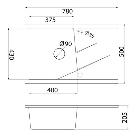 Metalac sudoper xLinea Plus / bež