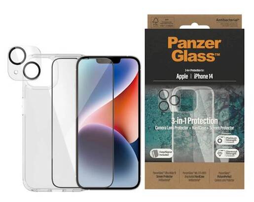 PanzerGlass 3u1 set Apple iPhone 14 mobitel
