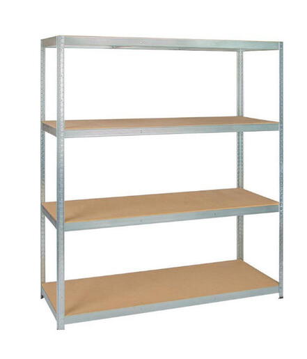 Polica metal/drvo za teške terete 180 x 160 x 60 cm / 4 police / 1000 kg