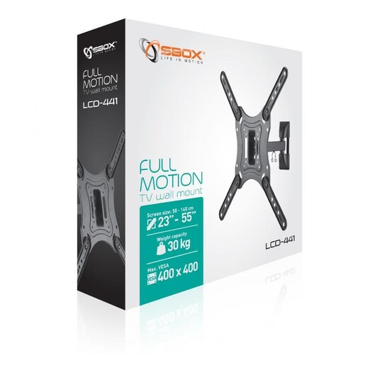 SBOX Zidni nosač LCD-441 zglobni,23”-55”, VESA 400x400