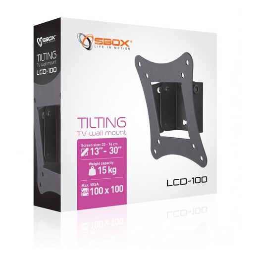 SBOX Zidni nosač LCD-100 nagib,13”-30”, VESA 100x100
