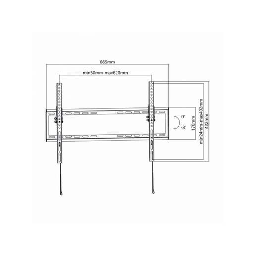 SBOX Zidni nosač PLB-3446T nagib,37”-70”, VESA 600x400