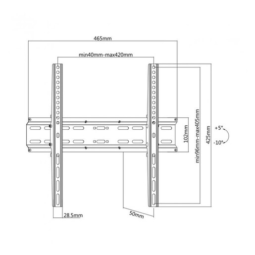 SBOX Zidni nosač PLB-2544T-2 nagib,32”-70”, VESA 400x400