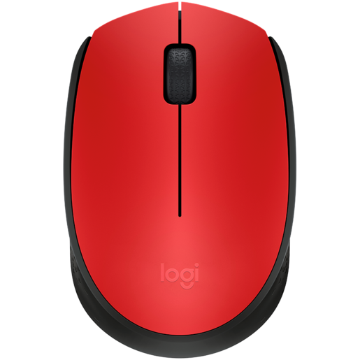 Logitech miš M171 Wireless, bežični, crveni