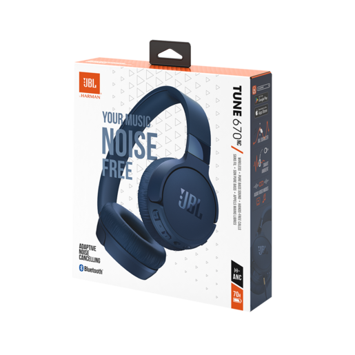 JBL bežične bluetooth slušalice on-ear, TUNE 670 NC BLACK