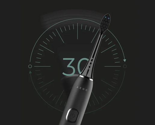 AENO Sonic električna četkica DB4: crna, 9 scenarija pranja, bežično punjenje; 4 glave; putna torbica; 46000 rpm, 40 dana bez punjenja; IPX7