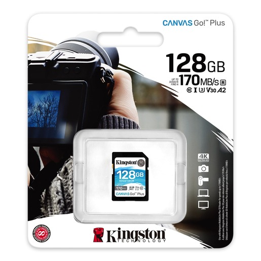 Kingston SD 128GB CanvasGoPlusSDXC;r/w:170/90MB/s