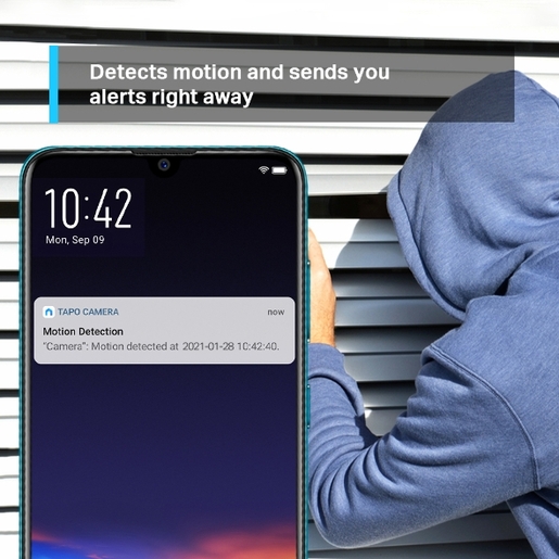 TP-Link Tapo C210 Pan/Tilt Home Security Wi-Fi Camera 3MP (2304x1296),2.4 GHz