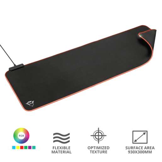 Trust gaming podloga za miš GXT 764 Glide-Flex XXL RGB Full illuminated Flexible Mouse Pad