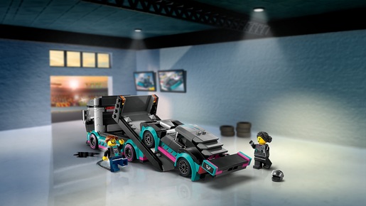 LEGO City Trkaći auto i kamion za prijevoz automobila 60406