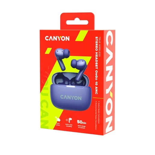 CANYON OnGo Bluetooth slušalice CNS-TWS10PL, Purple