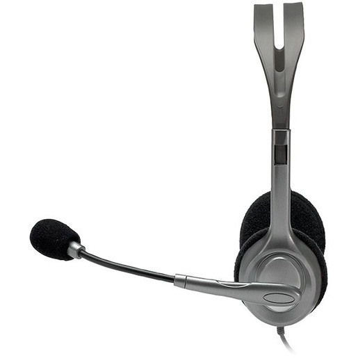 Logitech slušalice H110 stereo s mikrofonom, žične, srebrena boja