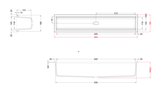 Elleci kanalica za sudoper Diaologo 360 / Cavern Clay K83 / keratek - glina
