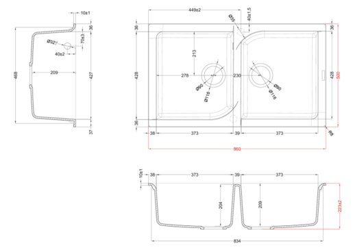 Elleci sudoper Ego 450 / Bianco Antico Classic G62 / granitek - bijeli