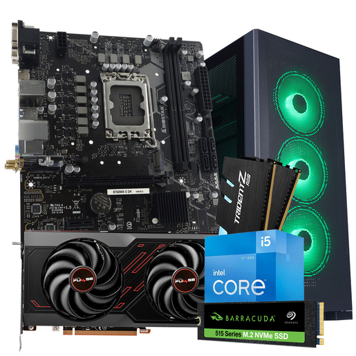PC računar PUNISHER Intel Core i5-12400F 2.5GHz, MB B760MX-E D4, 16GB RAM, RX 7600 GAMING OC 8GB GDDR6, 1TB M.2 SSD, WIN 10 PRO