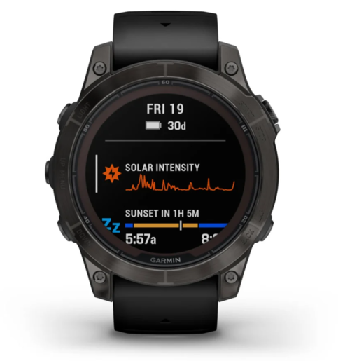 GARMIN Fenix 7 PRO Sapphire SOLAR pametni sat, Tamnosivi titanijski sa DLC slojem i crnim remenom, 47mm, 010-02777-11