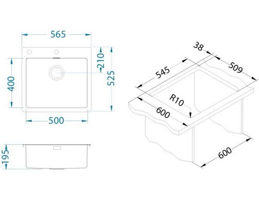 Alveus sudoper Monarch Pure 70 Gold