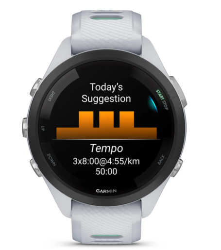 GARMIN Forerunner 265S Music Whitestone pametni sat, 42mm, 010-02810-14