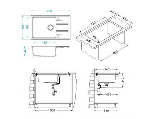 Alveus sudoper Intermezzo 130 G11 - Arctic