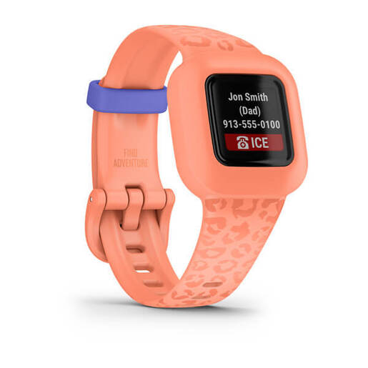GARMIN Vivofit jr. 3 Peach Leopard fitness narukvica,  010-02441-03,