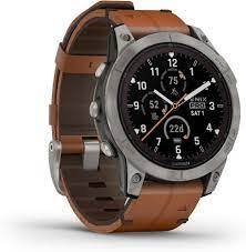 GARMIN Fenix 7 PRO Sapphire SOLAR pametni sat, Titanium Chestnut kožni remen, 47mm, 010-02777-30
