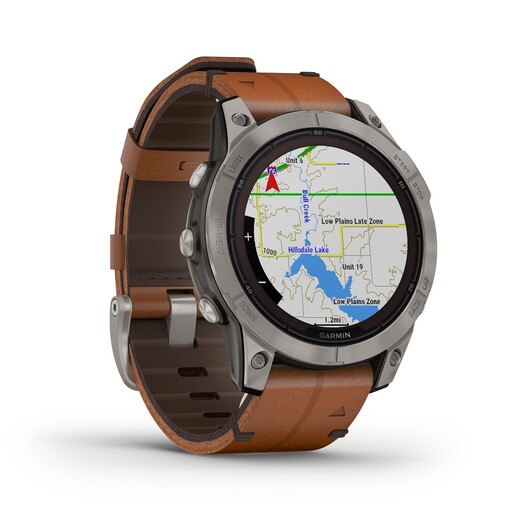 GARMIN Fenix 7 PRO Sapphire SOLAR pametni sat, Titanium Chestnut kožni remen, 47mm, 010-02777-30