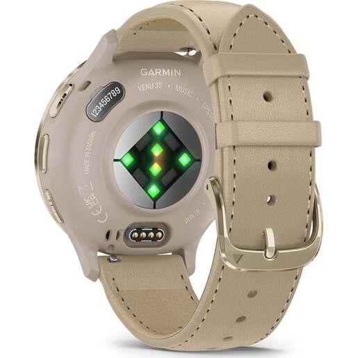 GARMIN Venu 3S pametni sat,  French Gray Soft Gold Leather, 010-02785-55