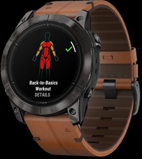 GARMIN EPIX PRO g2 pametni sat, 51mm,  Sapphire Carbon Gray DLC Tit Chestnut leather, 010-02804-30