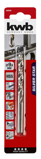 KWB SILVER STAR svrdlo za metal 9 mm, HSS, DIN 338