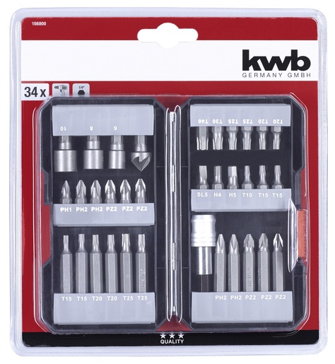 KWB set bitova 34/1, u plastičnom kovčegu