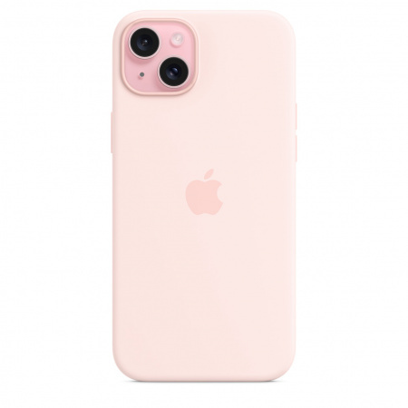 Apple iPhone 15 Plus Silicone Case w MagSafe - Light Pink