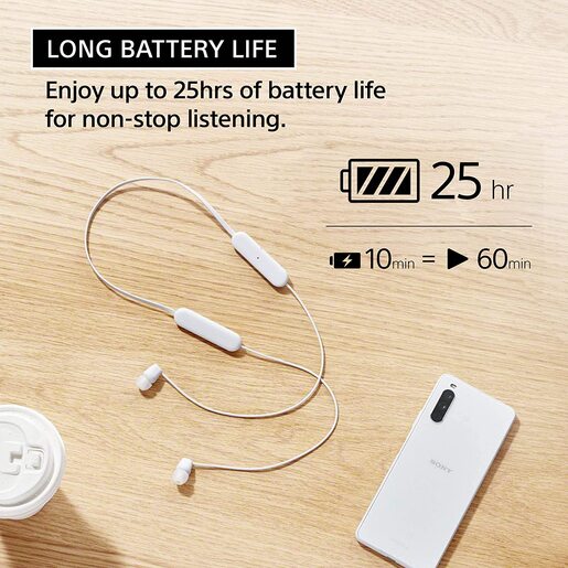 SONY Bluetooth® slušalice WIC100W, Bijele