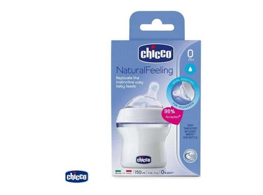 Chicco bočica Natural Feeling 0m+, 150 ml, regular FL