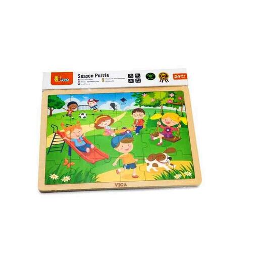 Viga drvene puzzle proljeće - 24 kom