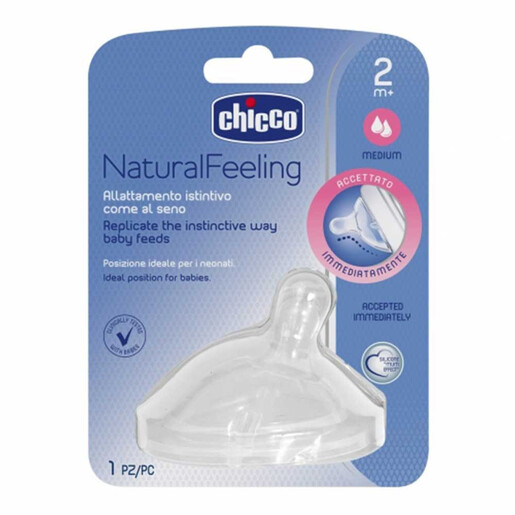 Chicco duda za bocu Natural Feeling 2m+, medium flow