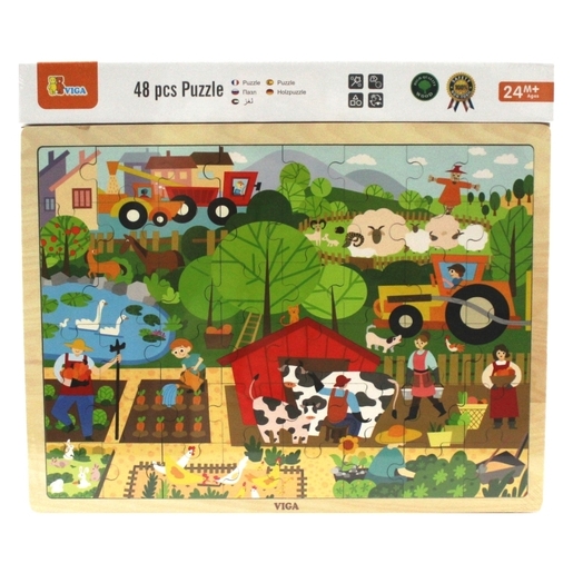 Viga drvene puzzle farma 48 komada 44588