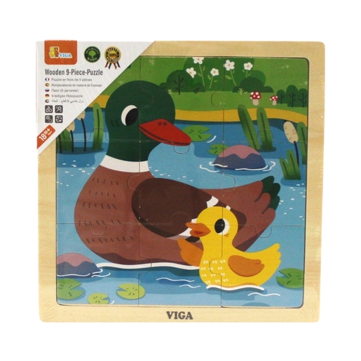 Viga drvene puzzle patka - 9 kom