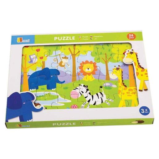 Viga drvene puzzle safari
