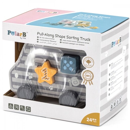 Viga drveni kamiončić s oblicima 44041