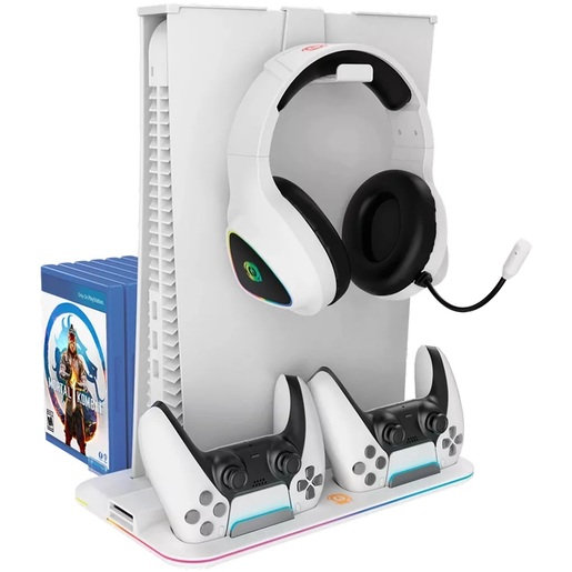 CANYON PS5 stanica za punjenje CS-5, RGB Light, 315 x 185 x 28 mm, White