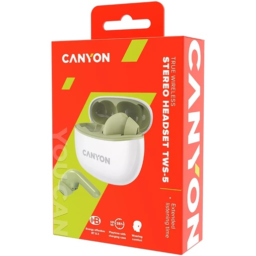 CANYON Bluetooth® slušalice TWS-5, Green