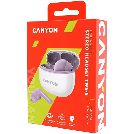 CANYON Bluetooth® slušalice TWS-5, Purple