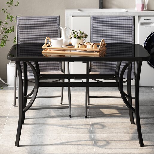 Fieldmann vrtni stol – metalni, crni