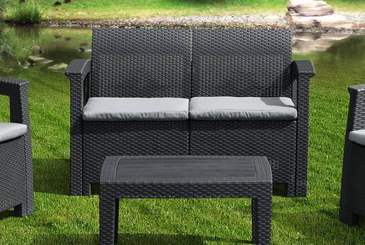 Fieldmann vrtna garnitura – stol + dvosjed + 2 fotelje