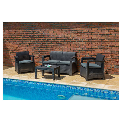 Fieldmann vrtna garnitura – stol + dvosjed + 2 fotelje